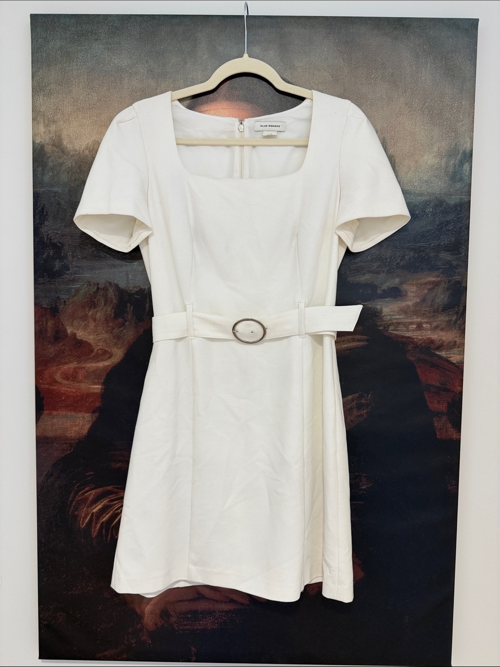 Club Monaco White Belted Dress – Size 6